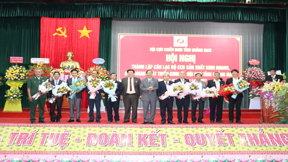 Ban chủ nhiệm Câu lạc bộ CCB sảng xuất kinh doanh, giúp nhau phát triển kinh tế tỉnh Quảng Nam ra mắt
