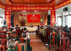 Quang cảnh Hội nghị tổng kết thi đua Hội CCB xã Duy Trung, huyện Duy Xuyên